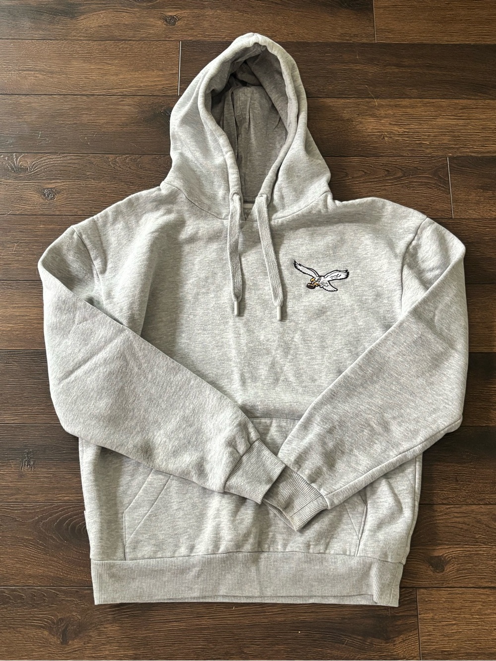NFL Gray Hooded Sweatshirt with Embroidered Eagle Logo